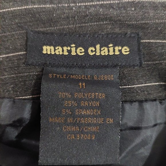 Pencil pinstripe skirt with pockets and chain details *repaired damage* - Picture 5 of 8